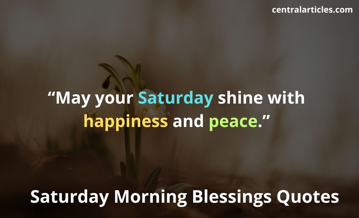 Saturday Blessings